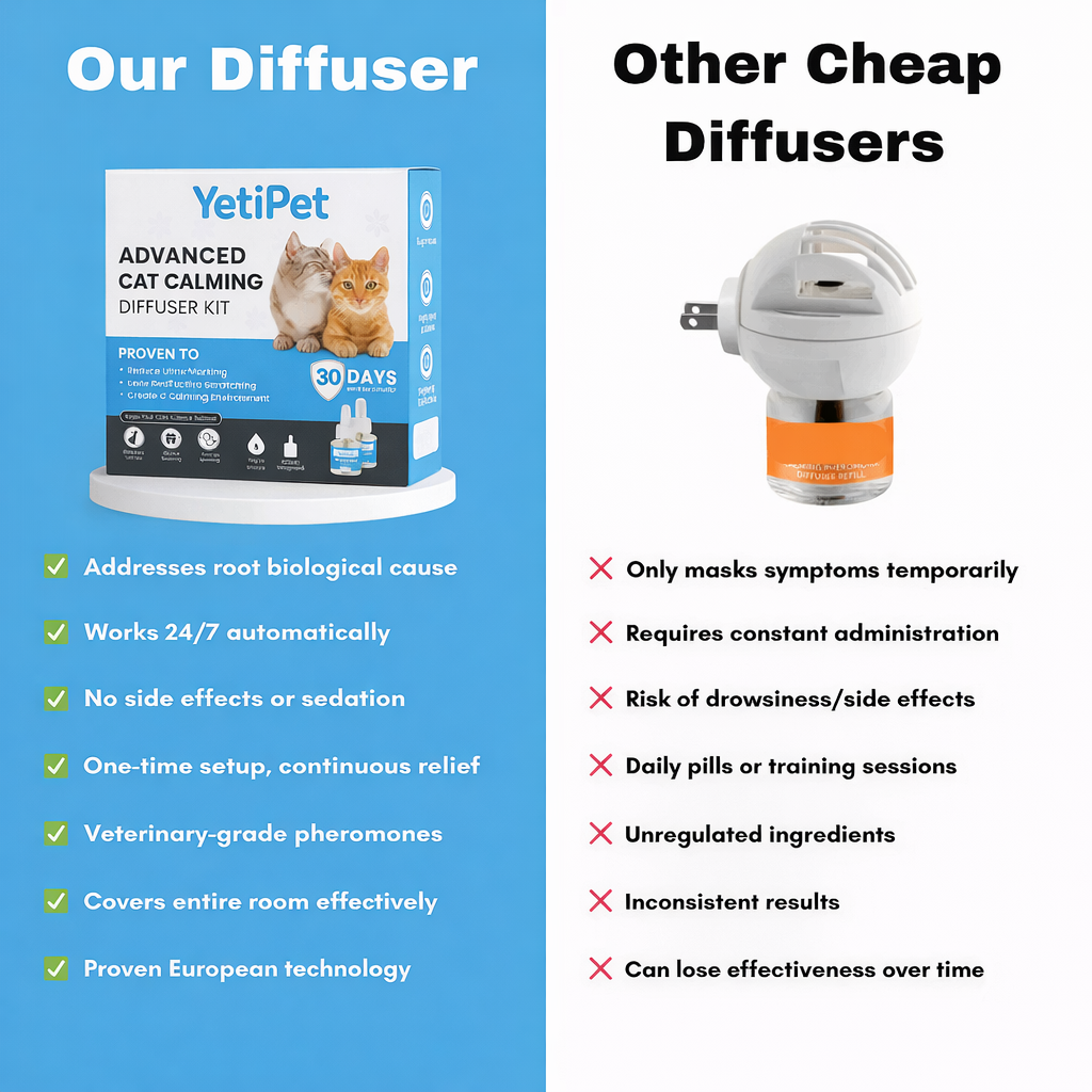 YetiPet™ - Cat Calming Diffuser | Dual-Pheromone Formula
