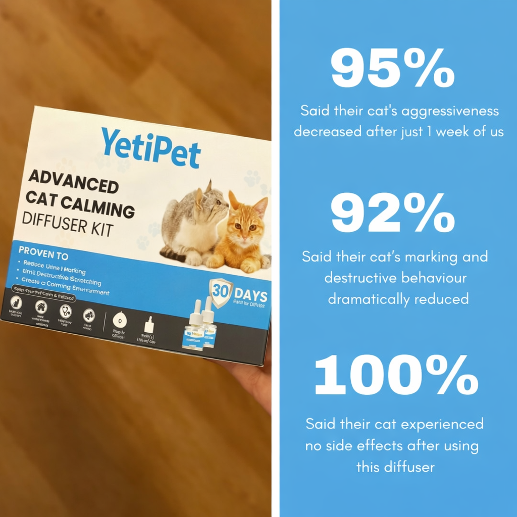 YetiPet™ - Cat Calming Diffuser | Dual-Pheromone Formula